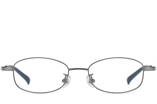 Lunettes rectangulaires en titane gris #BS1913-0338