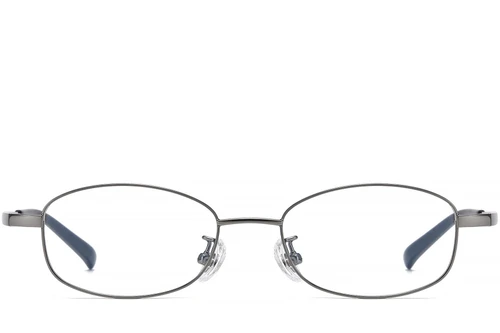 Rectangular Gray Titanium Glasses #BS1913-0338