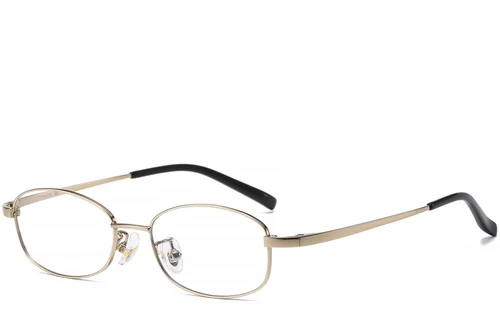 Rectangular Golden Titanium Glasses #BS1913-0339