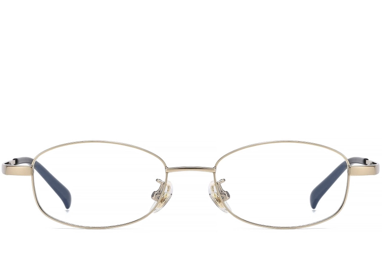 Gafas rectangulares de titanio dorado #BS1913-0339