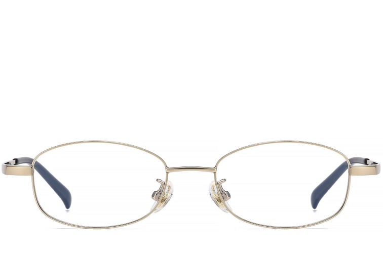 Rechteckige goldene Titanbrille #BS1913-0339