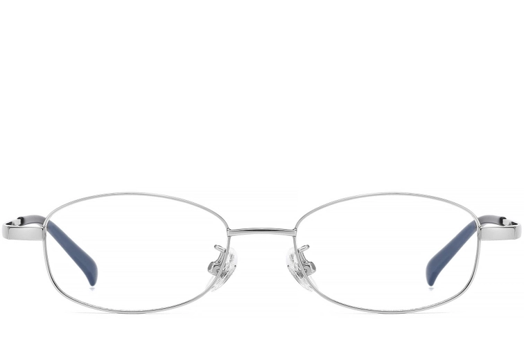 Rechthoekige zilverkleurige titanium bril #BS1913-0340