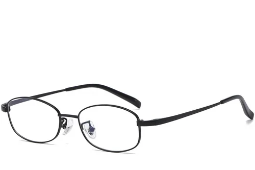 Lunettes rectangulaires en titane noir #BS1913-0341