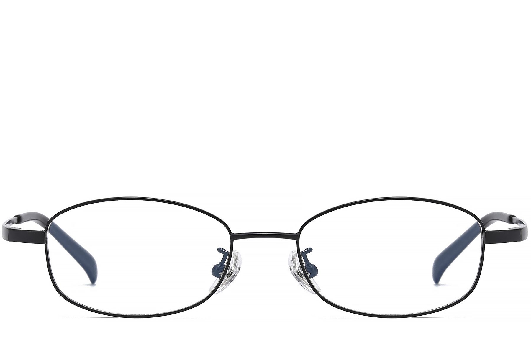 Lunettes rectangulaires en titane noir #BS1913-0341