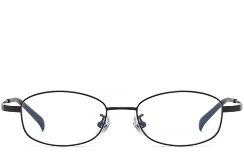 Lunettes rectangulaires en titane noir #BS1913-0341