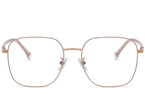 Lunettes rectangulaires en métal brun #BS1913-0342