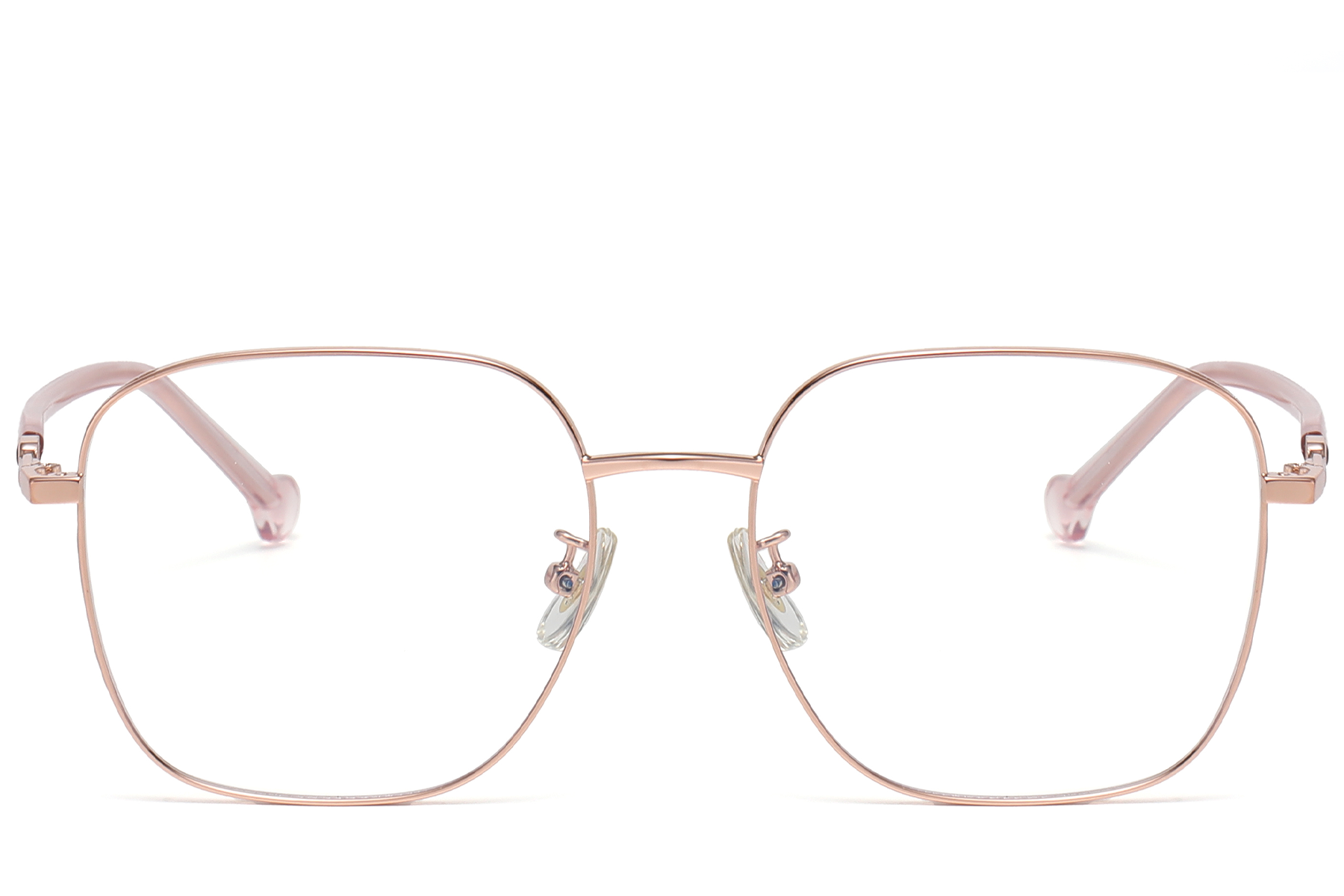 Rectangular Pink Metal Glasses #BS1913-0343