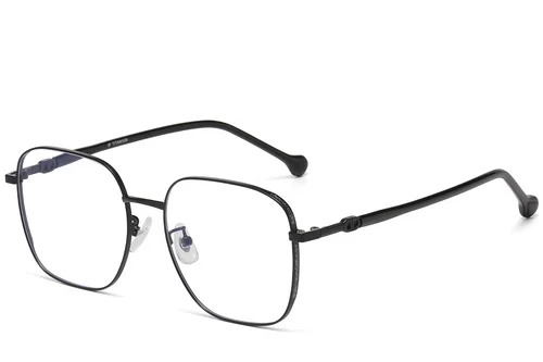 Lunettes rectangulaires en métal noir #BS1913-0345