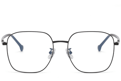 Lunettes rectangulaires en métal noir #BS1913-0345