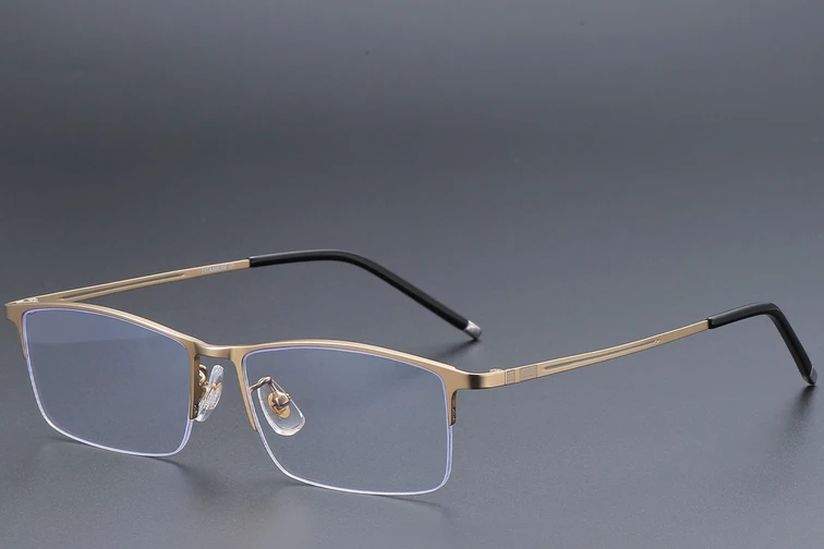 Gafas de titanio dorado semi al aire #BS1913-0347