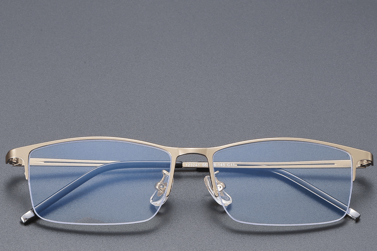 Gafas de titanio dorado semi al aire #BS1913-0347