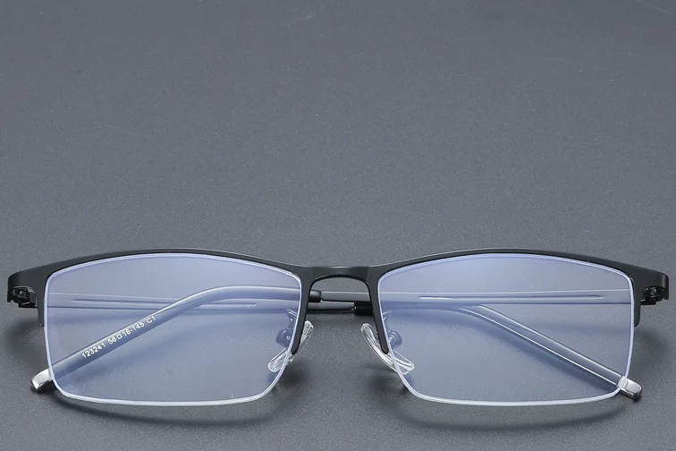 Semi-rimless Black Titanium Glasses #BS1913-0348