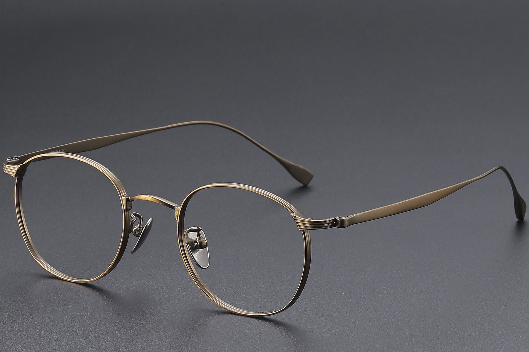 Oval Brown Titanium Glasses #BS1913-0349