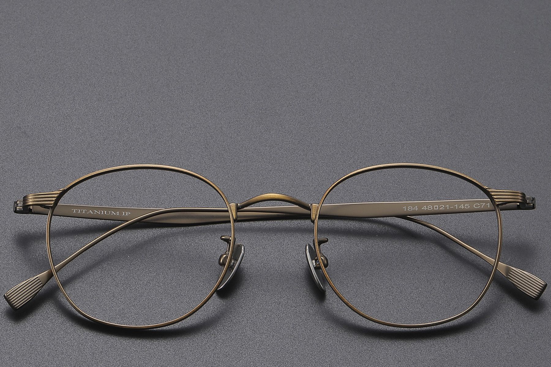 Oval Brown Titanium Glasses #BS1913-0349