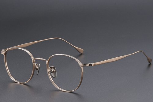 Lunettes ovales en titane rose #BS1913-0350