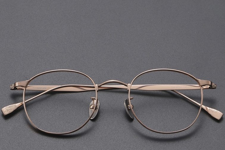 Oval Pink Titanium Glasses #BS1913-0350