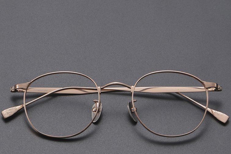 Oval Pink Titanium Glasses #BS1913-0350