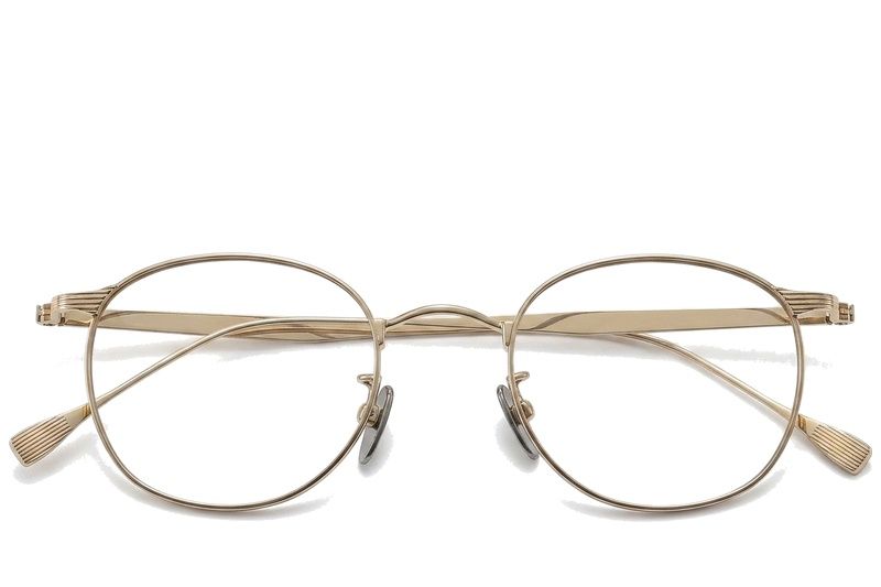 Oval Golden Titanium Glasses #BS1913-0351