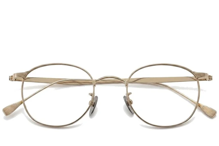 Oval Golden Titanium Glasses #BS1913-0351