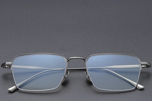 Semi-rimless Gray Titanium Glasses #BS1913-0354