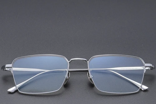 Semi-rimless Silver Titanium Glasses #BS1913-0356