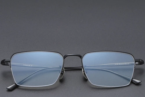 Semi-rimless Black Titanium Glasses #BS1913-0357