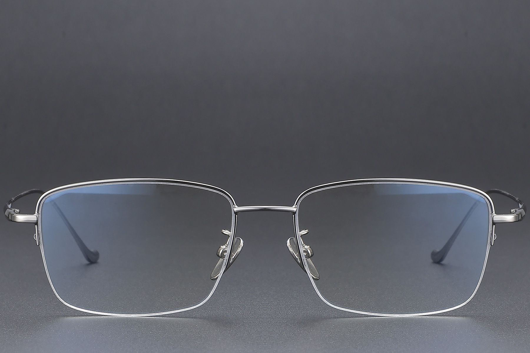 Gafas de titanio gris semi al aire #BS1913-0358