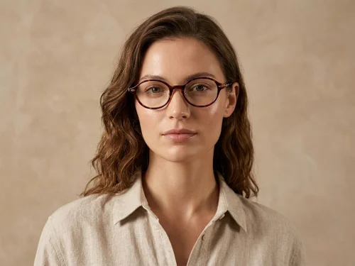 Lunettes ovales en titane écaille de tortue #BS1913-0362