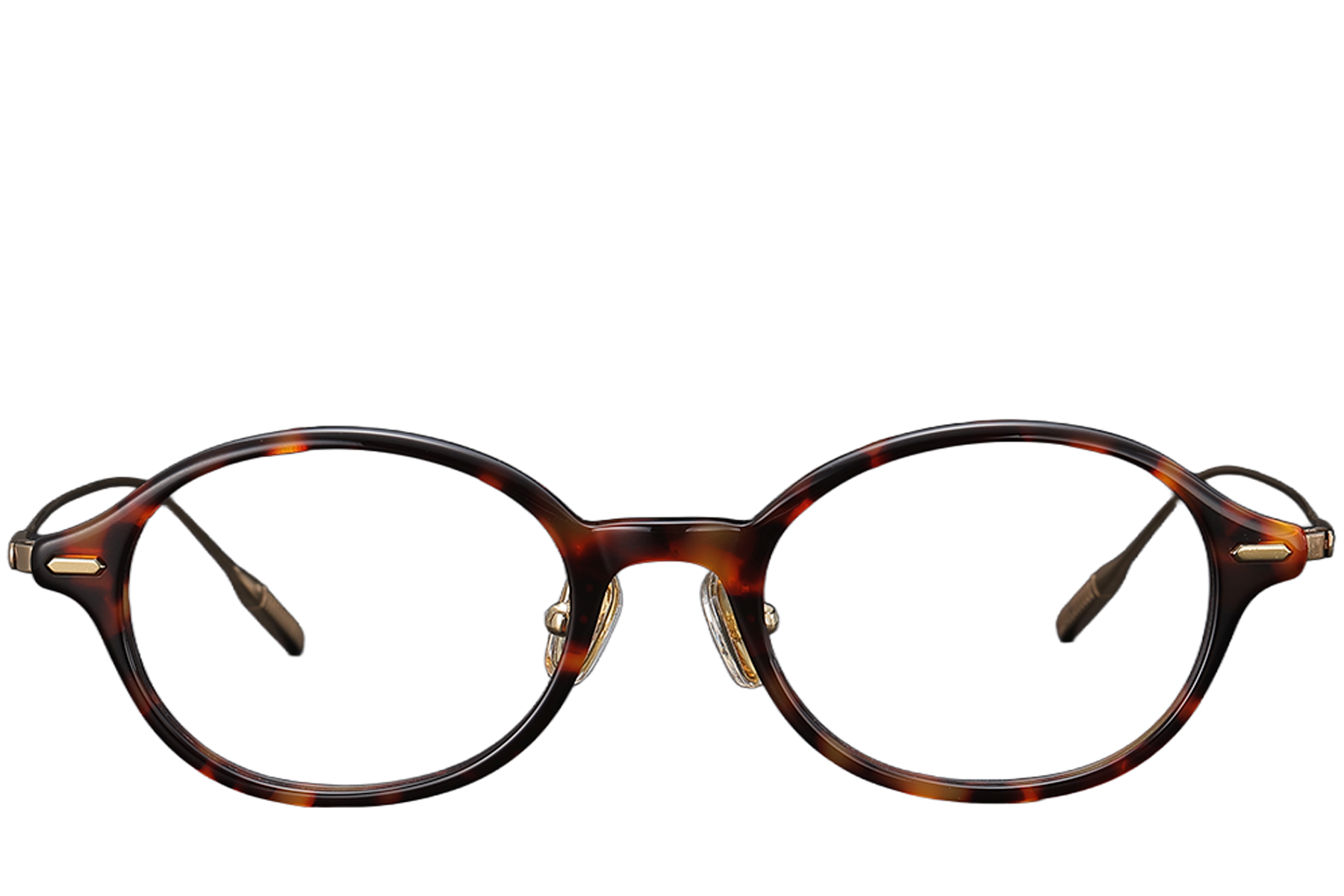 Oval Tortoiseshell Titanium Glasses #BS1913-0362