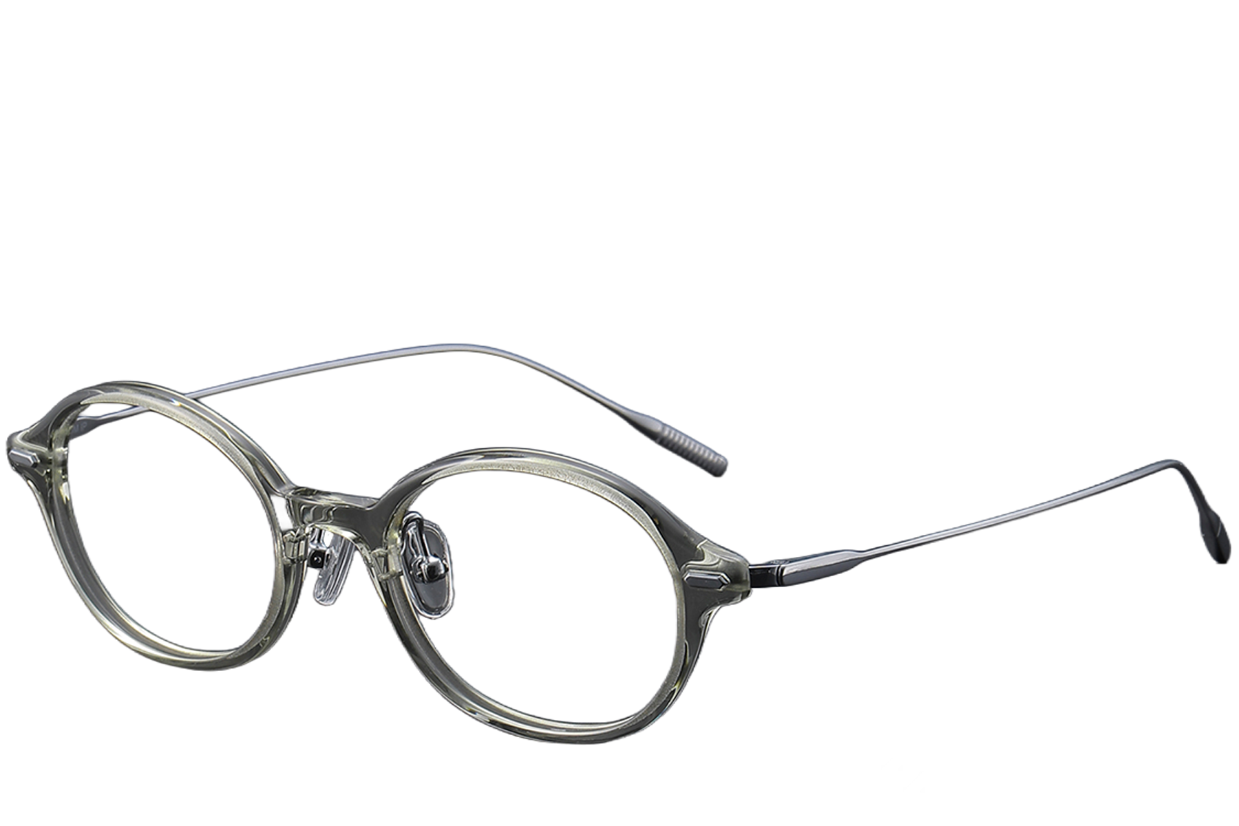 Oval Green Titanium Glasses #BS1913-0363