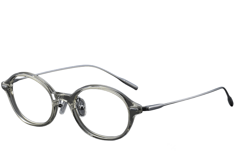 Ovale grüne Titanbrille #BS1913-0363