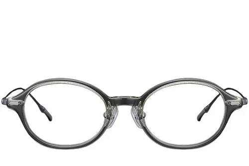 Lunettes ovales en titane vert #BS1913-0363