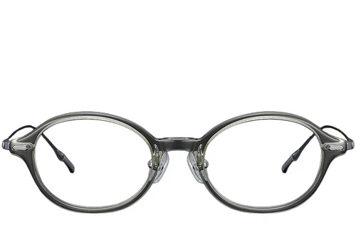 Oval Green Titanium Glasses #BS1913-0363