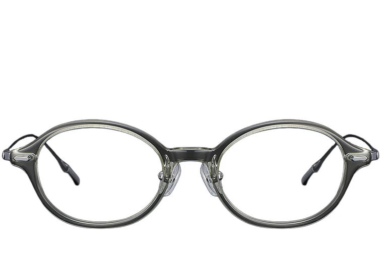 Ovale grüne Titanbrille #BS1913-0363