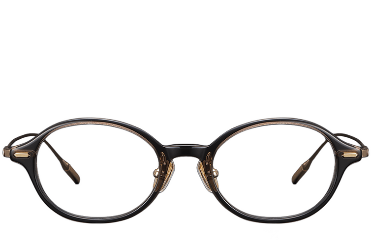 Oval Brown Titanium Glasses #BS1913-0364