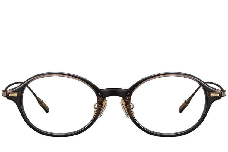 Oval Brown Titanium Glasses #BS1913-0364