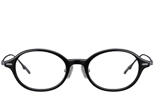 Lunettes ovales en titane noir #BS1913-0366