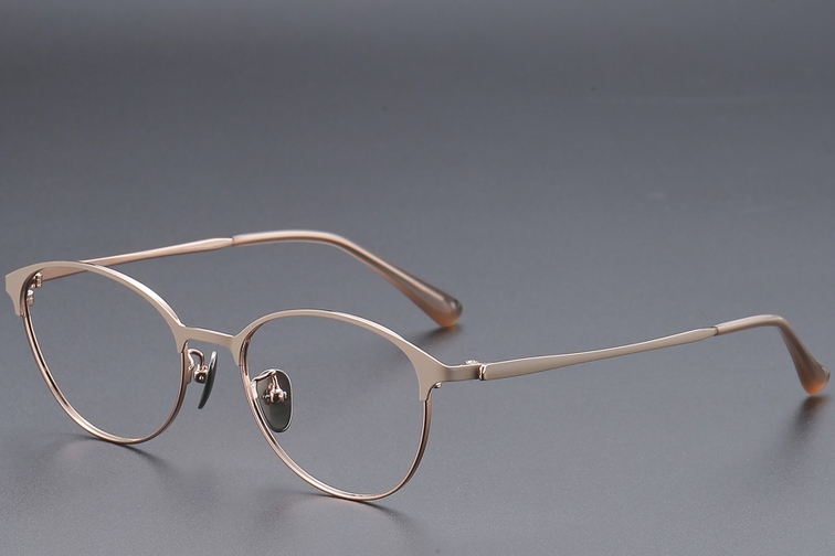 Oval Pink Titanium Glasses #BS1913-0367