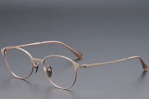 Lunettes ovales en titane rose #BS1913-0367