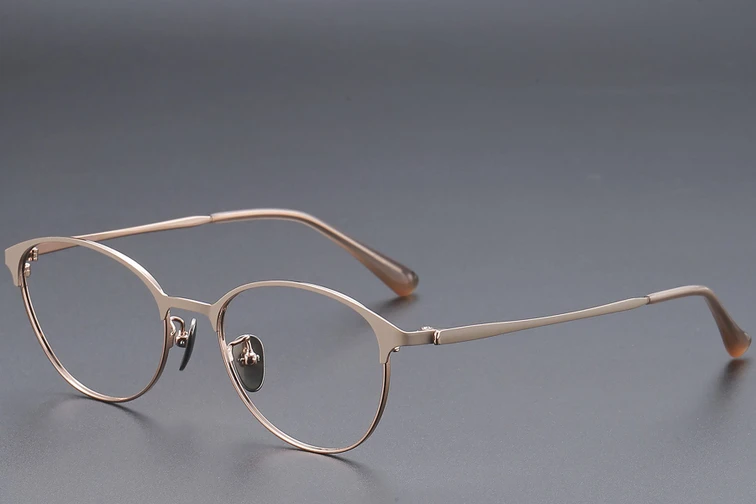 Oval Pink Titanium Glasses #BS1913-0367