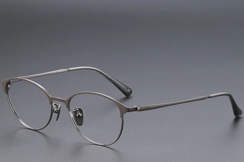 Oval Brown Titanium Glasses #BS1913-0368