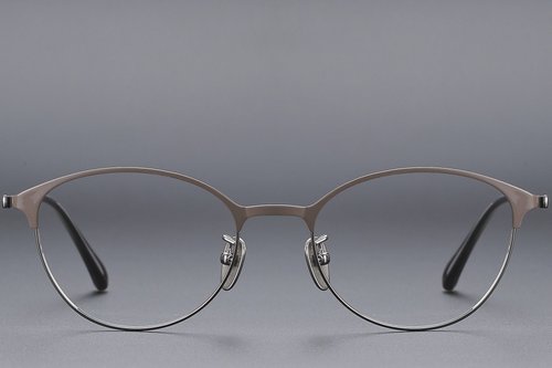 Lunettes ovales en titane brun #BS1913-0368