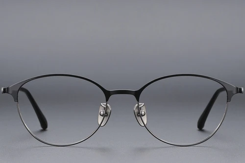 Ovale schwarze Titanbrille #BS1913-0369