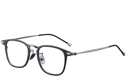 Rectangular Black Titanium Glasses #BS1913-0374
