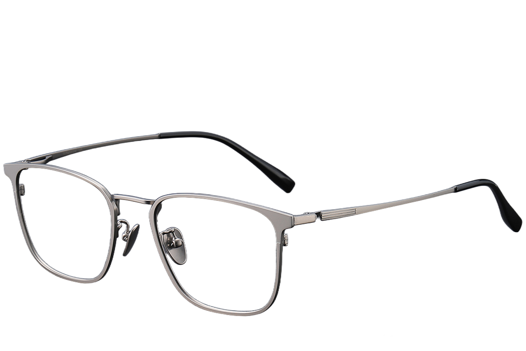 Rectangular Gray Titanium Glasses #BS1913-0375