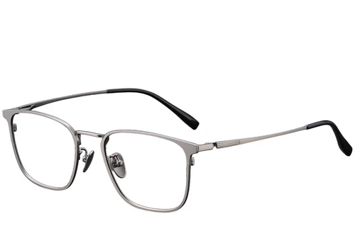 Rectangular Gray Titanium Glasses #BS1913-0375