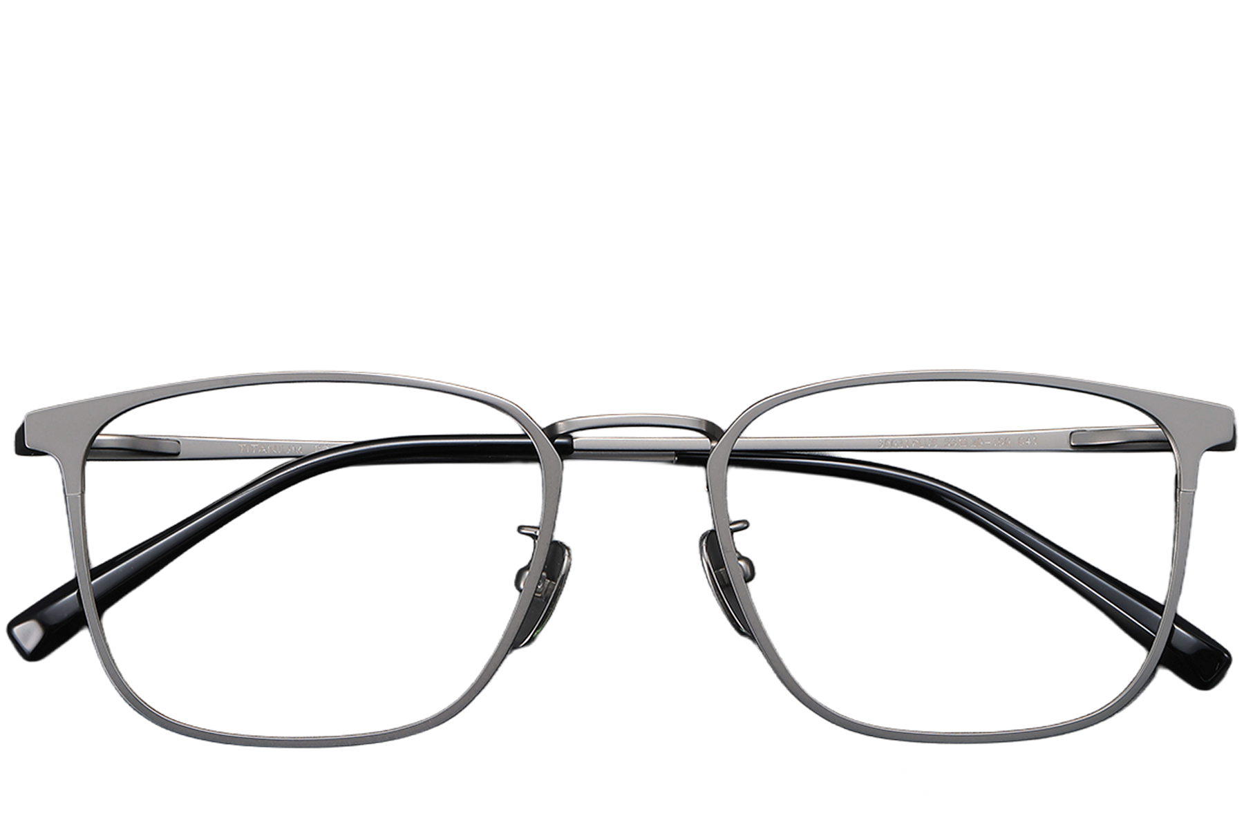 Rectangular Gray Titanium Glasses #BS1913-0375