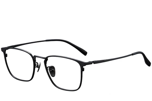 Rectangular Black Titanium Glasses #BS1913-0376