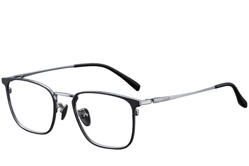 Rectangular Black Titanium Glasses #BS1913-0378
