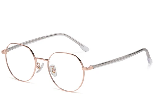 Geometric Pink Metal Glasses #BS1913-0379